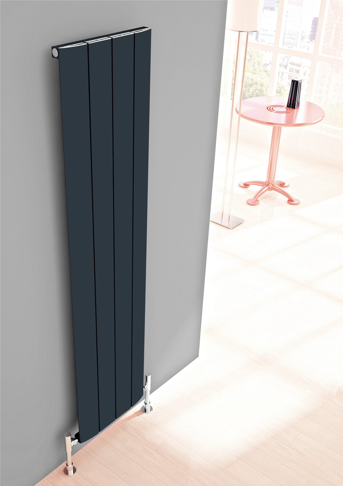 Carisa Slim Aluminium Designer Radiator – Anthracite