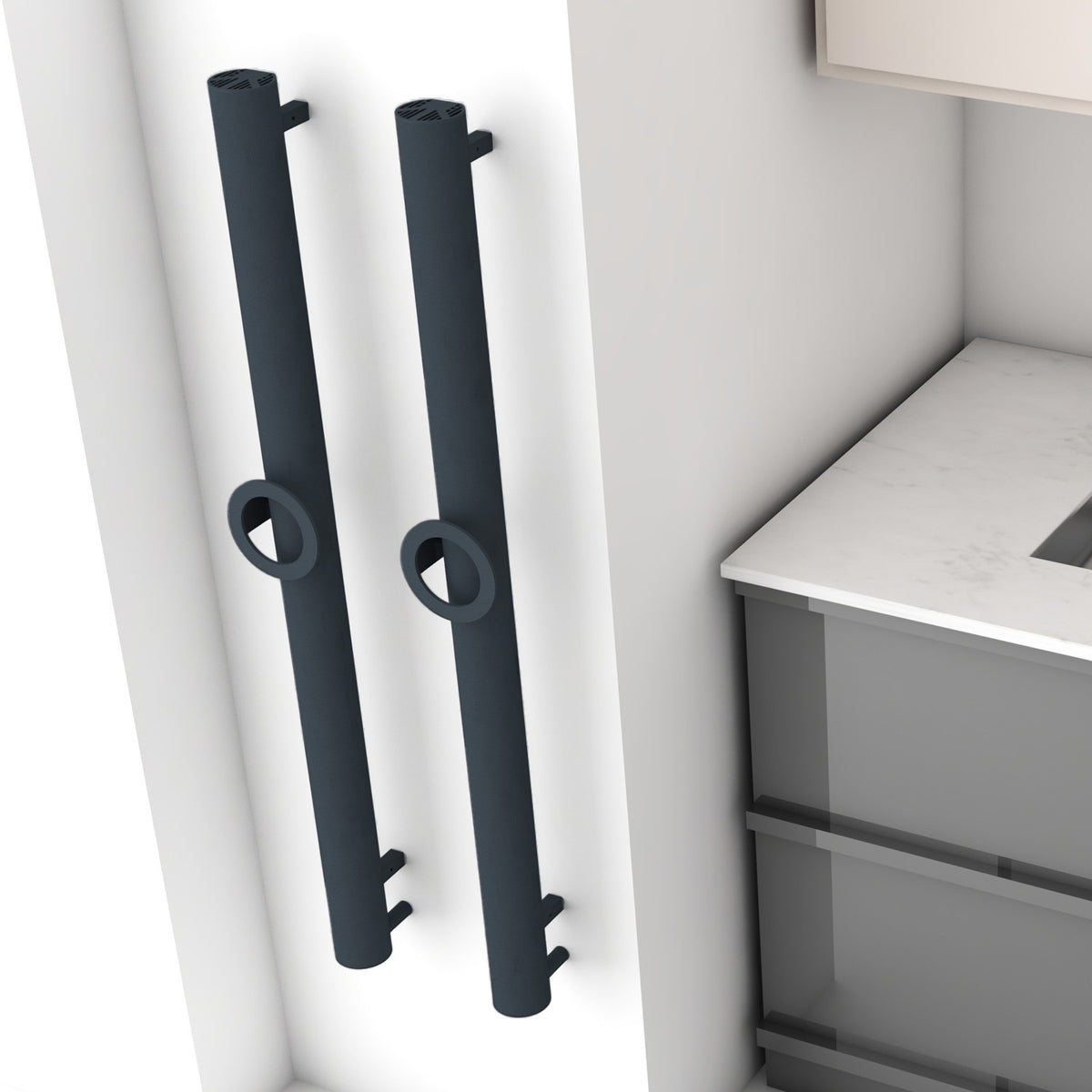 Carisa Otto Single Electric Heated Towel Rail
