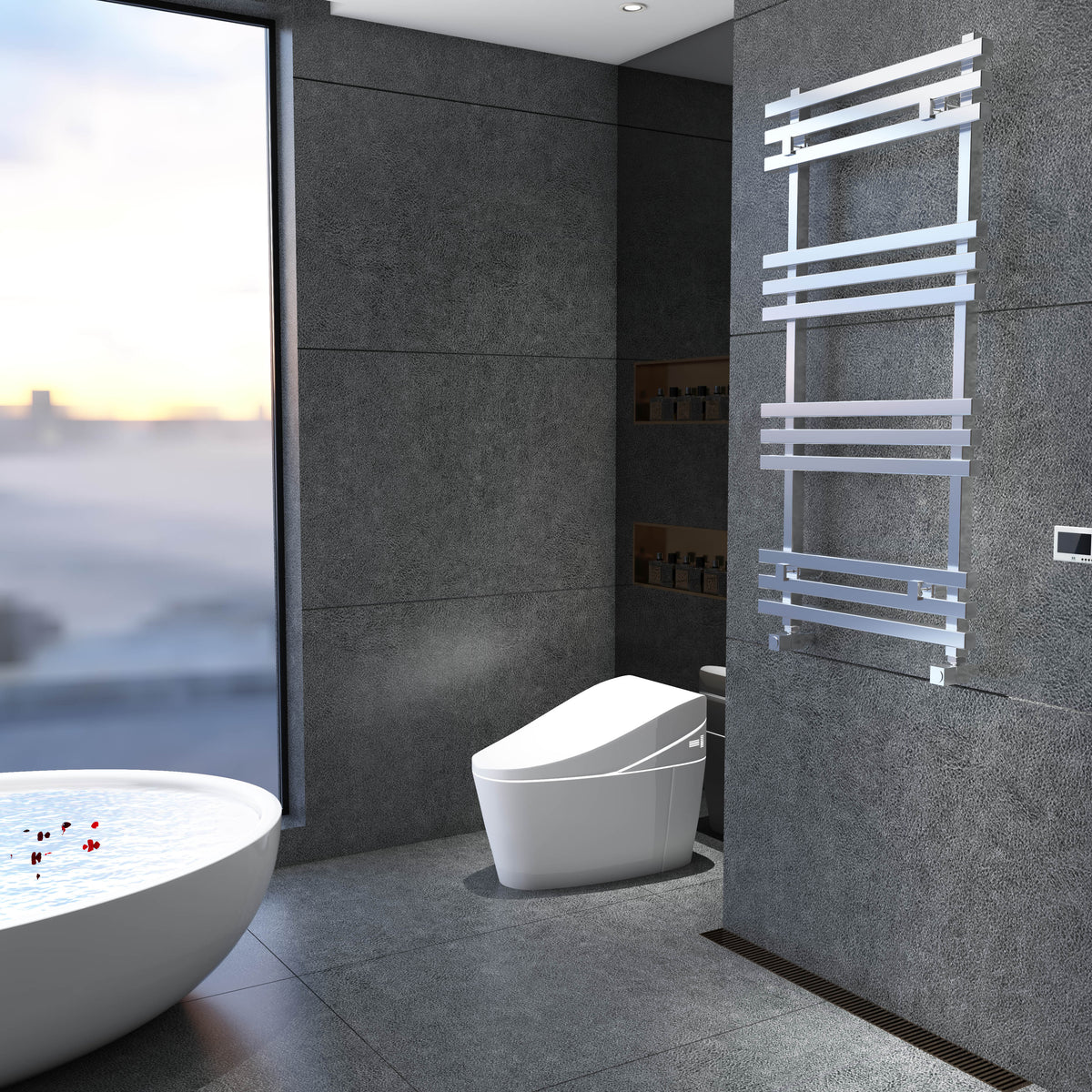 Carisa Baron Aluminium Heated Towel Rail