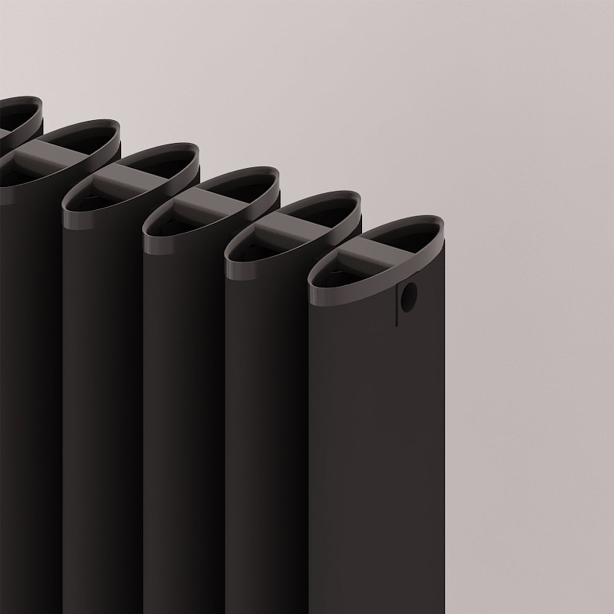 Carisa Oval Aluminium Designer Radiator – Black