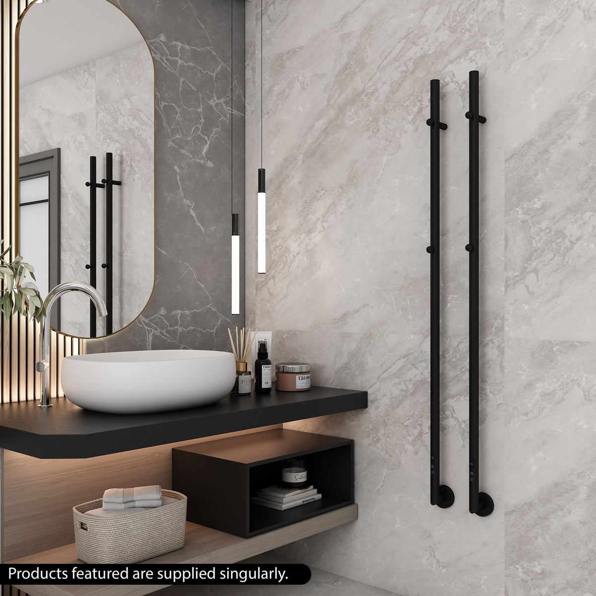 Carisa Dante Electric Heated Towel Rail