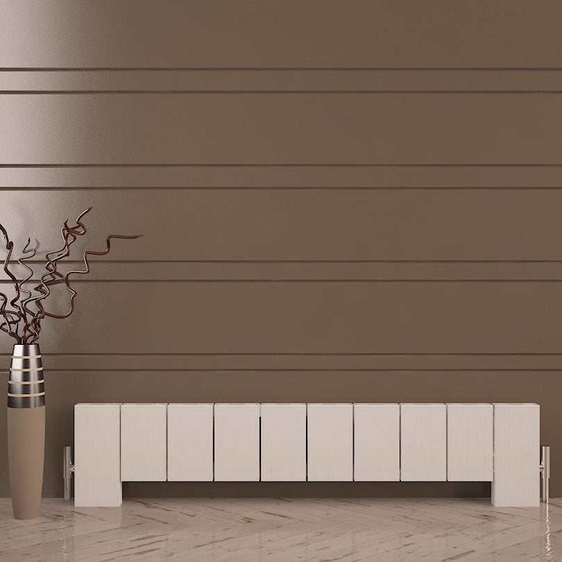 Carisa Elvino Floor Double Aluminium Designer Radiator