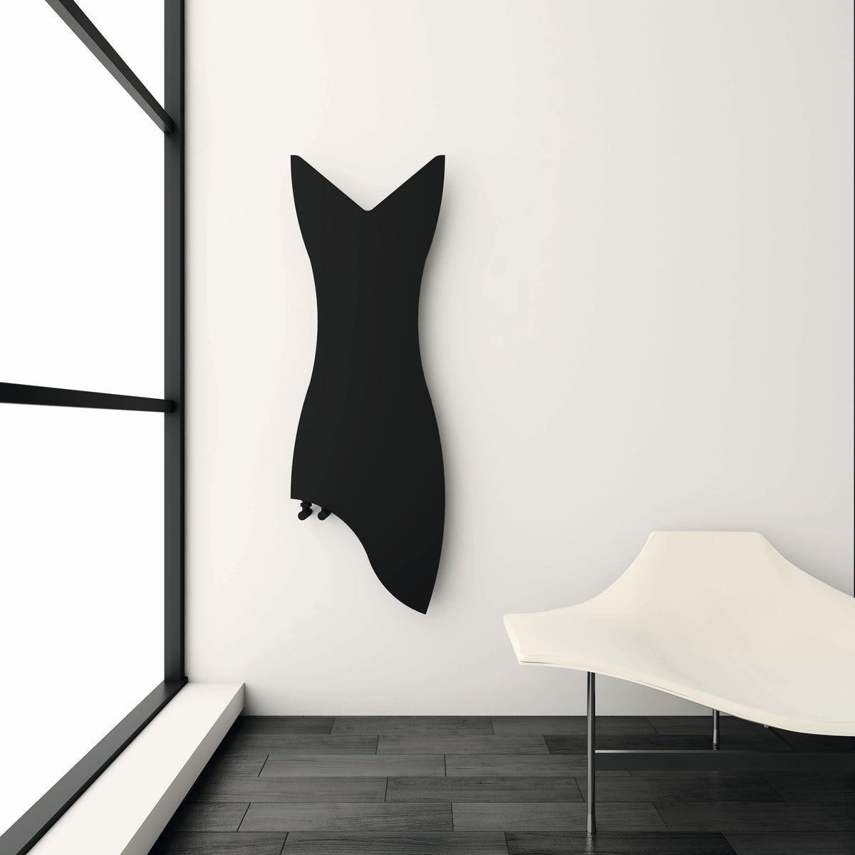 Carisa Glasgow Steel Flat Panel Radiator – Black