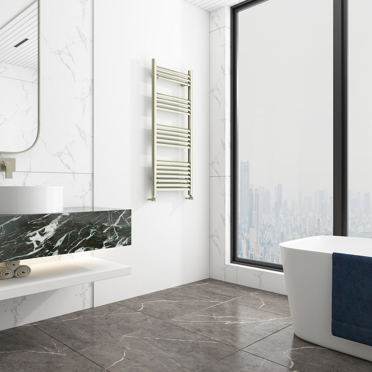 Carisa Lara Aluminium Heated Towel Rail