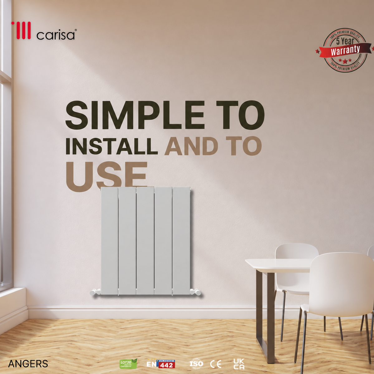 Carisa Angers Aluminium Designer Radiator