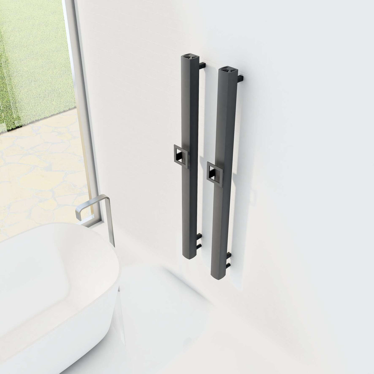 Carisa Vesta Single Electric Heated Towel Rail