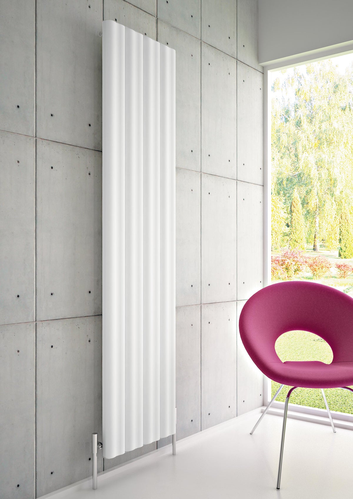 Carisa Wave Aluminium Designer Radiator – White