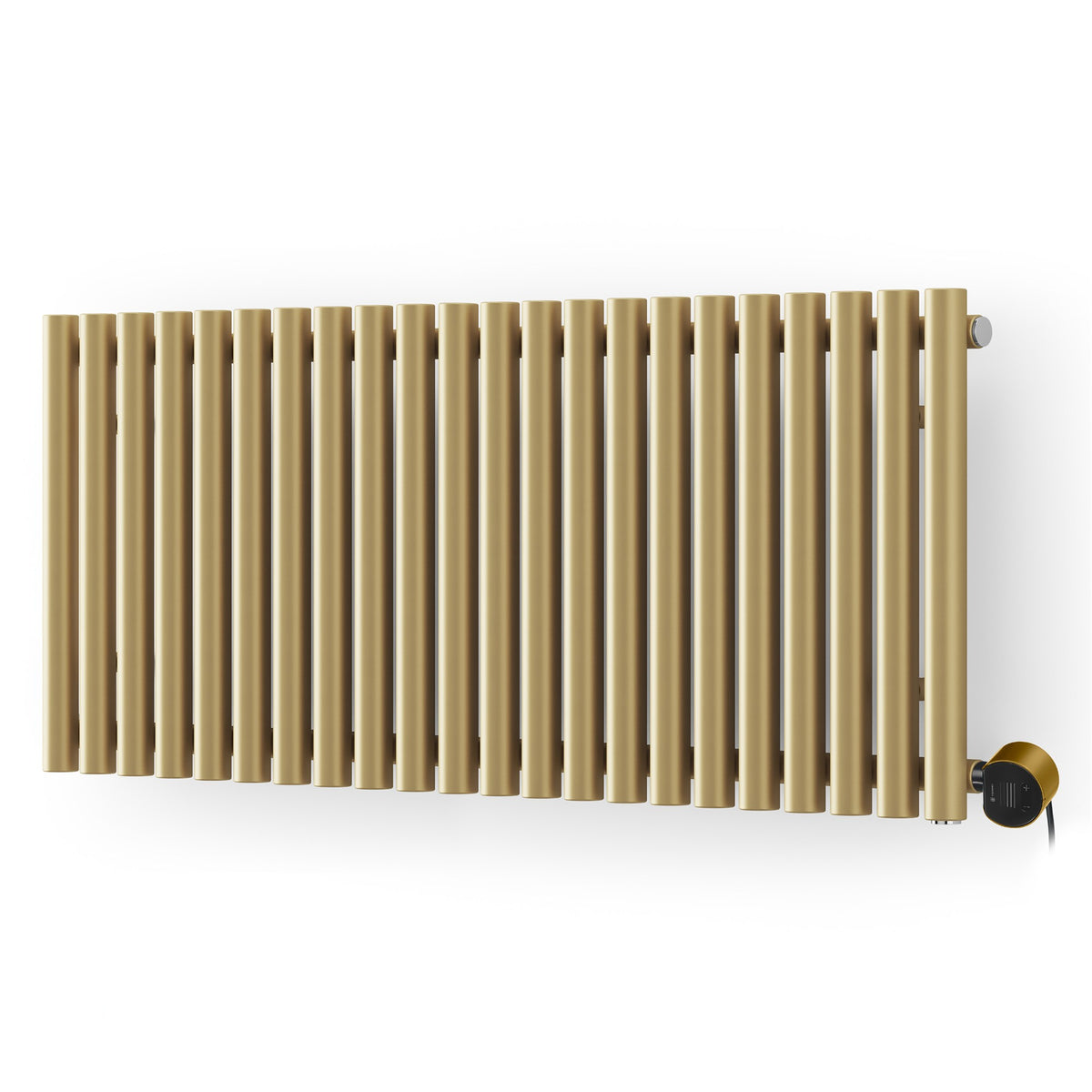 Terma Rolo Room E Electric Designer Radiator – H 580 x W 1195 mm – 1000 W, Brass, Wi-Fi