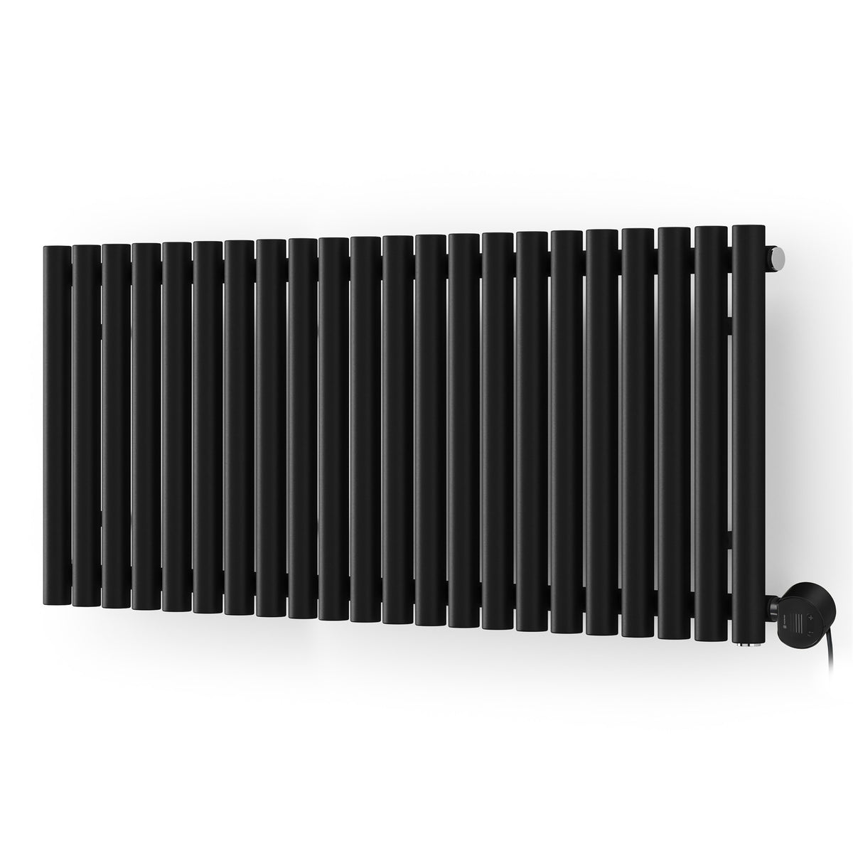 Terma Rolo Room E Electric Designer Radiator – H 580 x W 1195 mm – 1000 W, Heban Black, Wi-Fi
