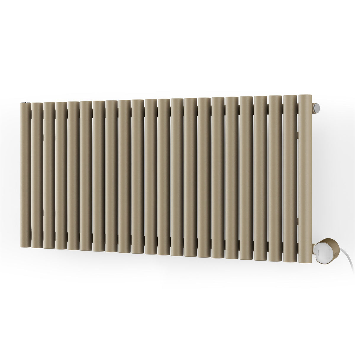Terma Rolo Room E Electric Designer Radiator – H 580 x W 1195 mm – 1000 W, Quartz Mocha, Wi-Fi