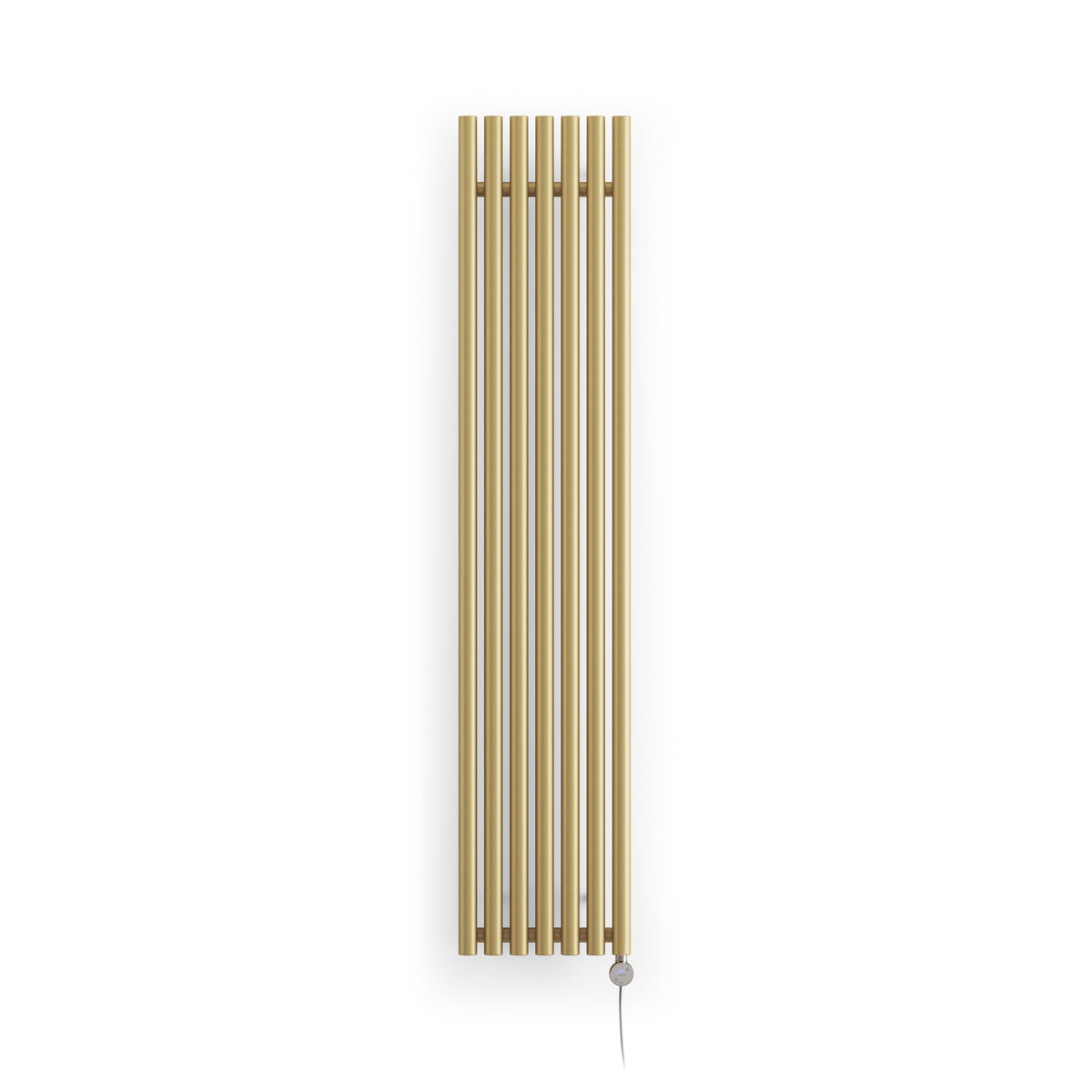 Terma Rolo Room E Electric Designer Radiator – H 1800 x W 370 mm – 800 W, Brass, Bluetooth