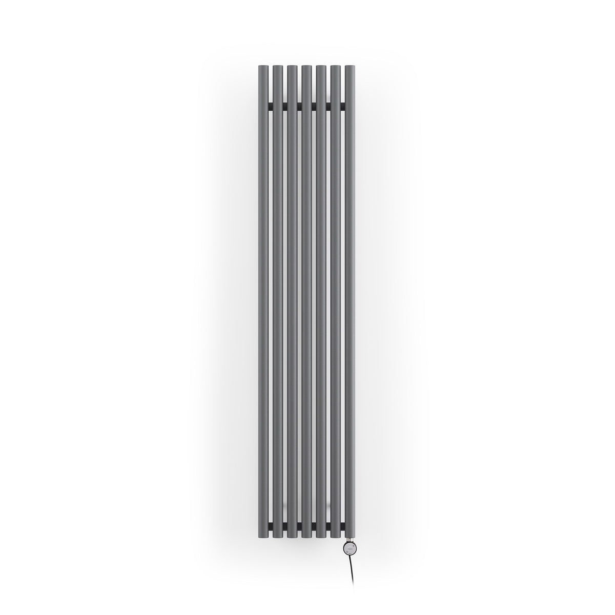 Terma Rolo Room E Electric Designer Radiator – H 1800 x W 370 mm – 800 W, Modern Grey, Bluetooth