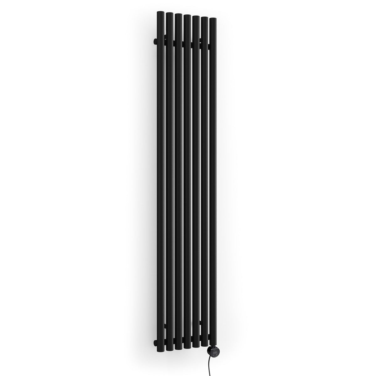 Terma Rolo Room E Electric Designer Radiator – H 1800 x W 370 mm – 800 W, Heban Black, Wi-Fi