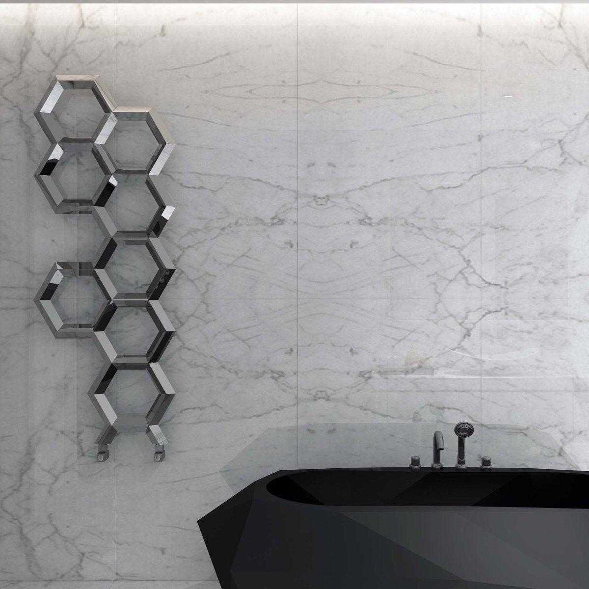 Carisa Alveole Stainless Steel Heated Towel Rail – Mirror Polished