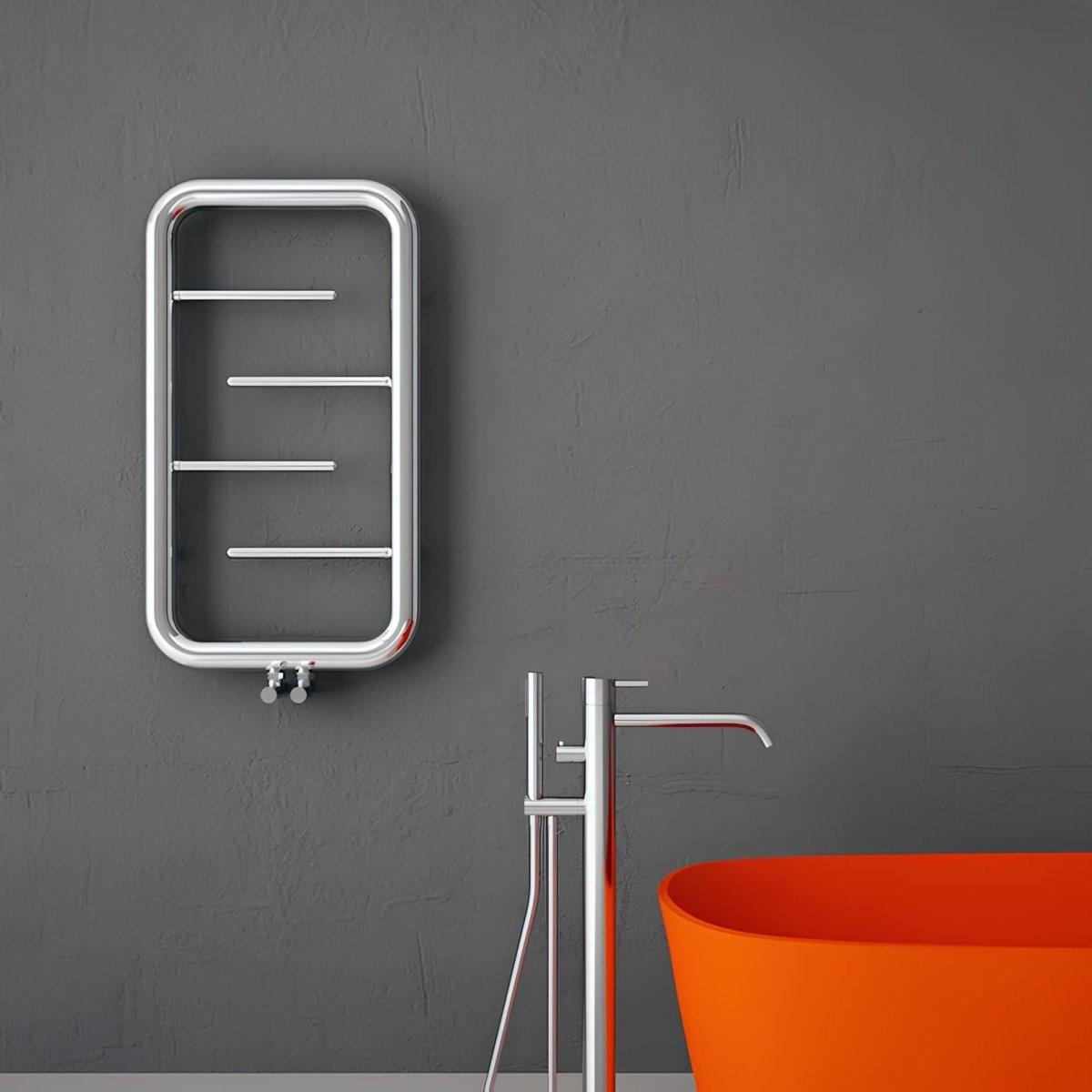 Carisa Aren Stainless Steel Heated Towel Rail – Mirror Polished