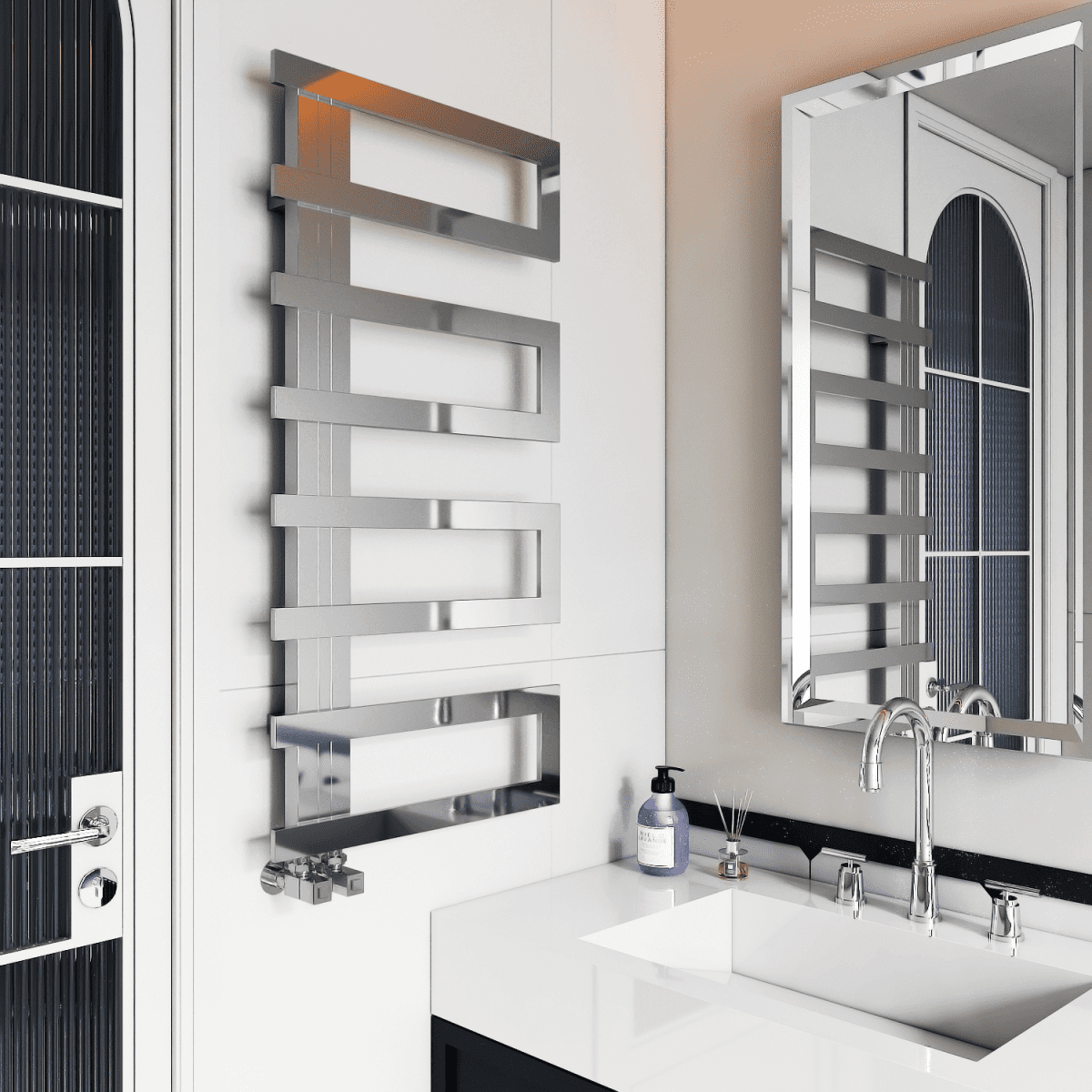 Carisa Arlen Stainless Steel Heated Towel Rail – Mirror Polished