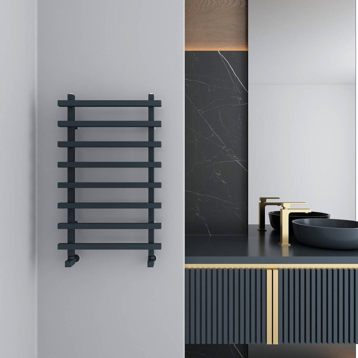 Carisa Baron L Aluminium Heated Towel Rail – Anthracite