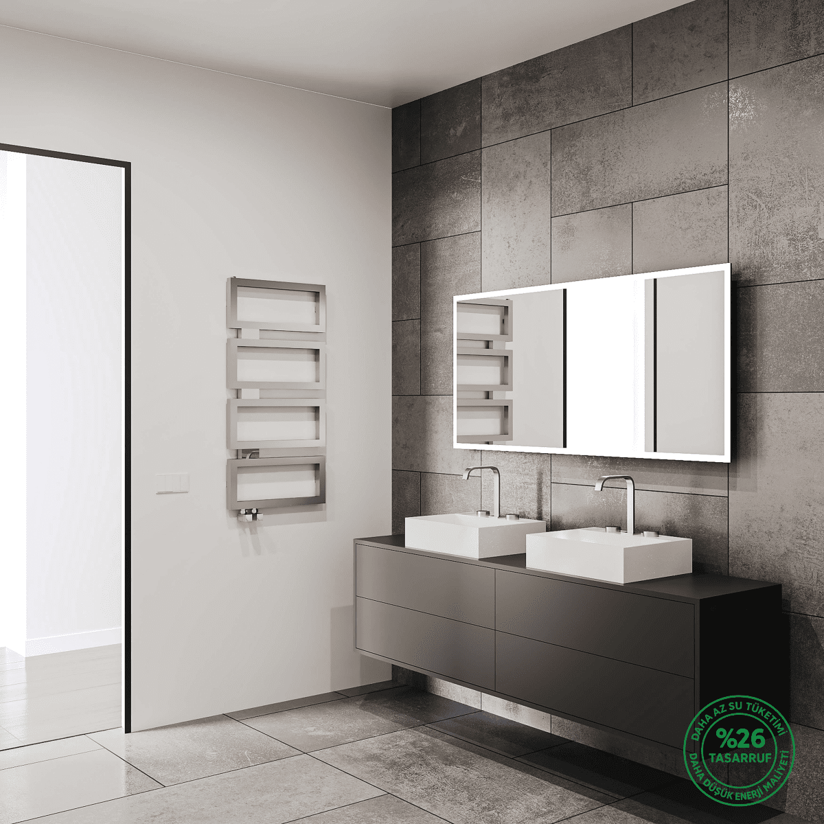 Carisa Beck Stainless Steel Heated Towel Rail – Mirror Polished
