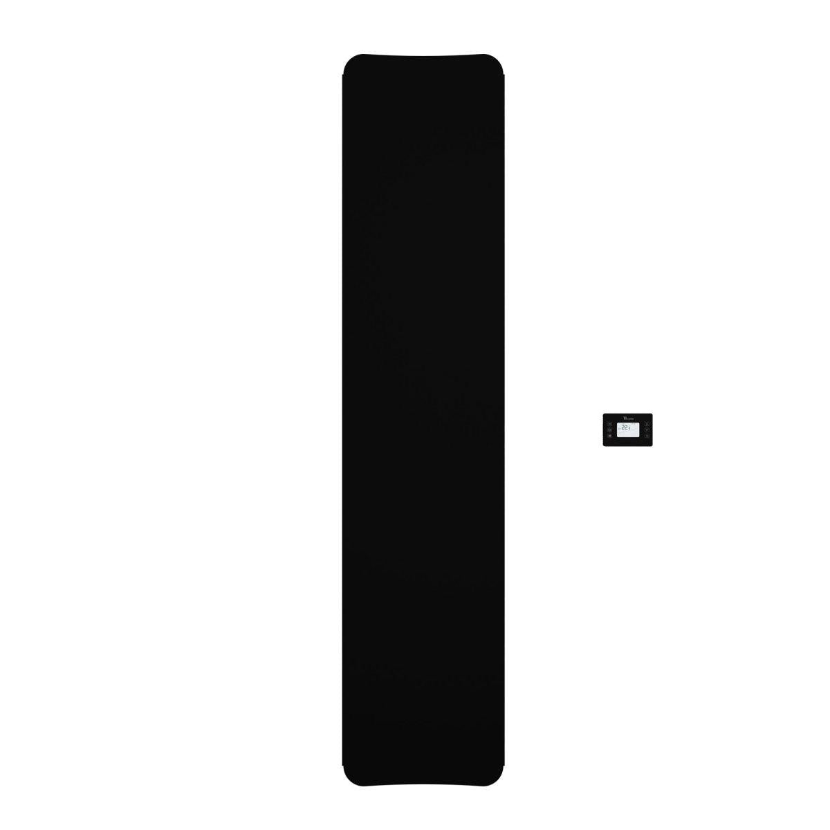 Carisa Boreas Flat Electric Designer Radiator – Black, vertical