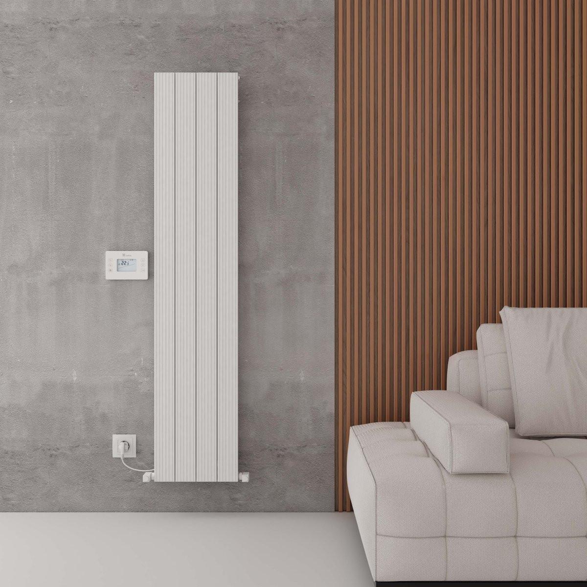 Carisa Boreas M Electric Designer Radiator – White, vertical