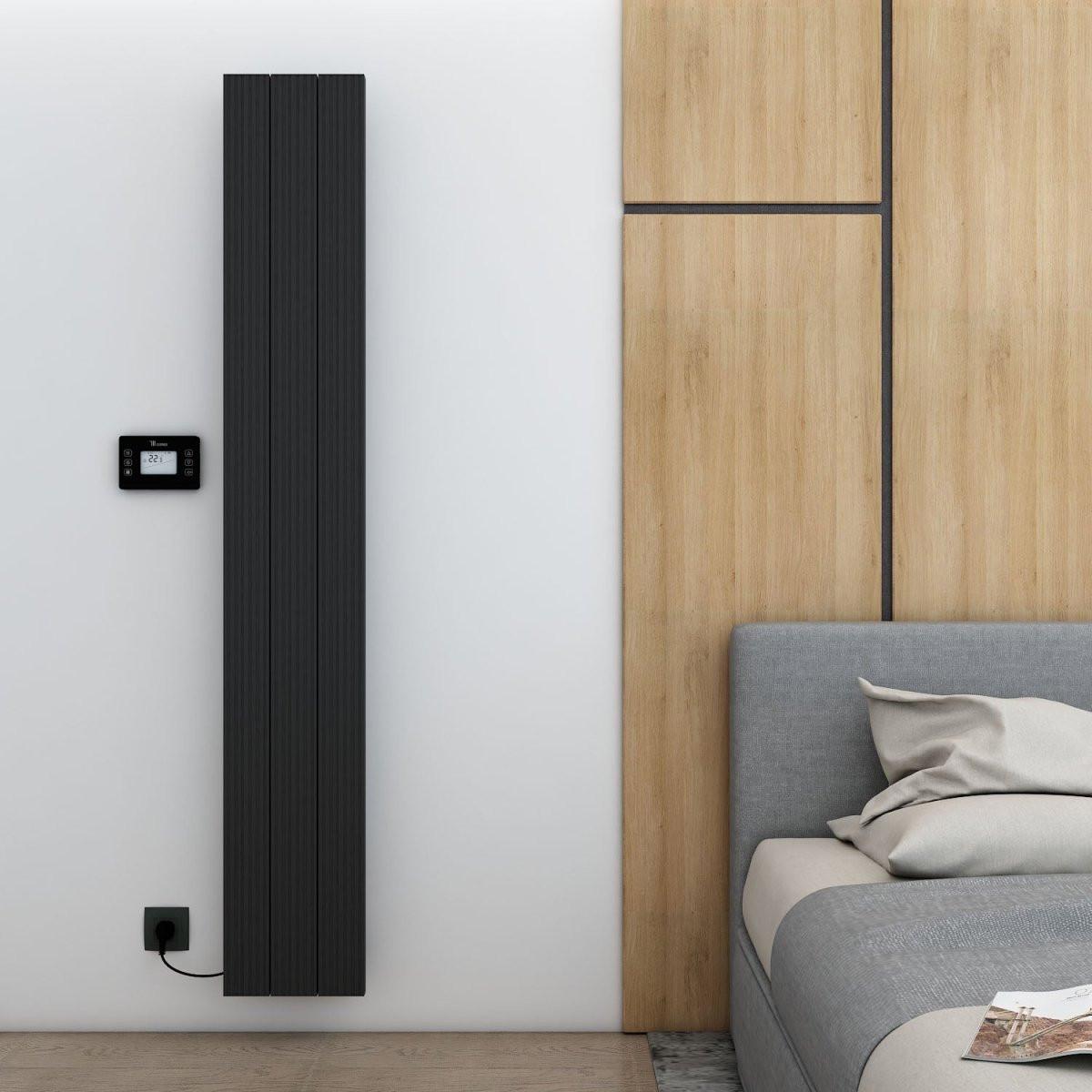 Carisa Boreas M Electric Designer Radiator – Black, vertical