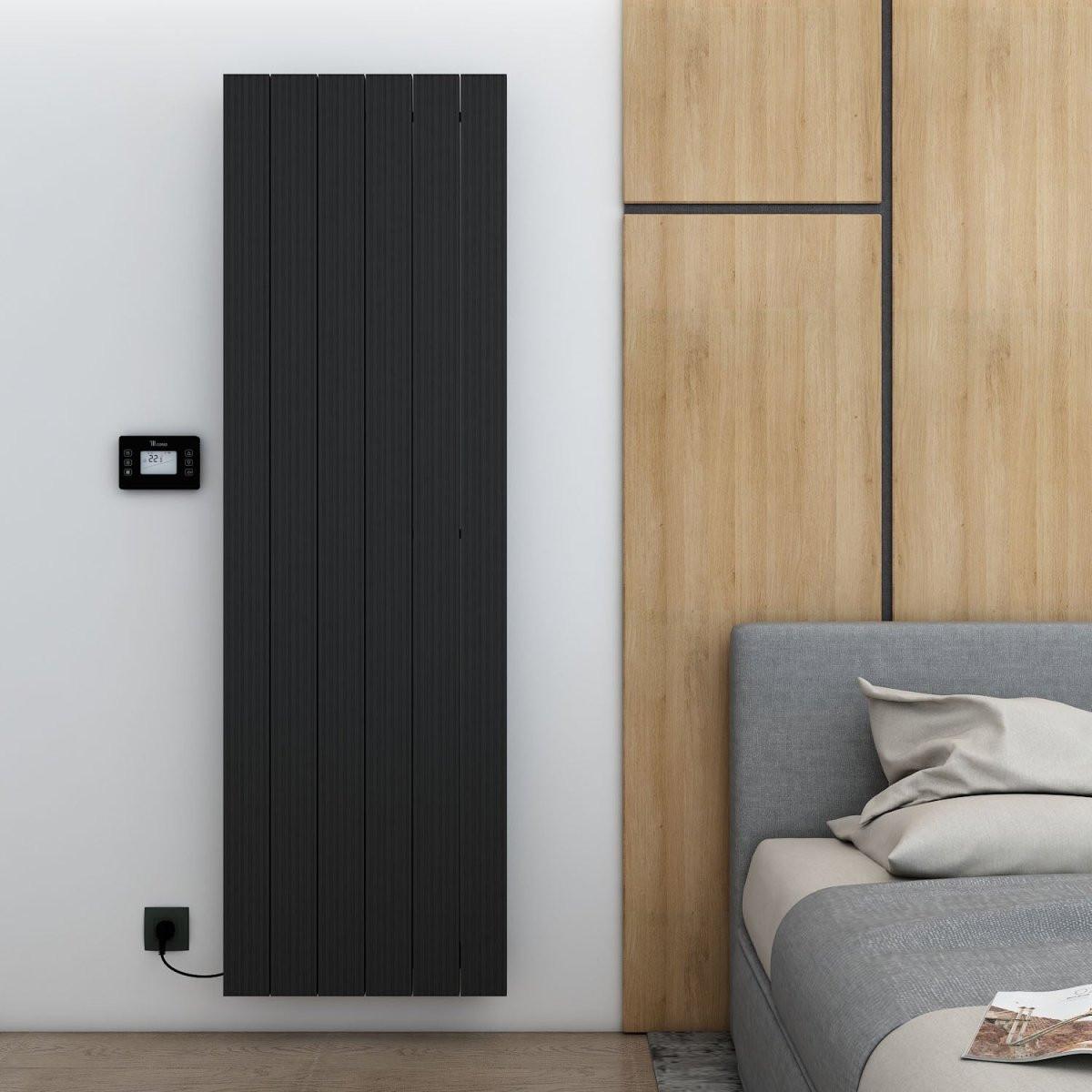 Carisa Boreas M Electric Designer Radiator – Black, vertical
