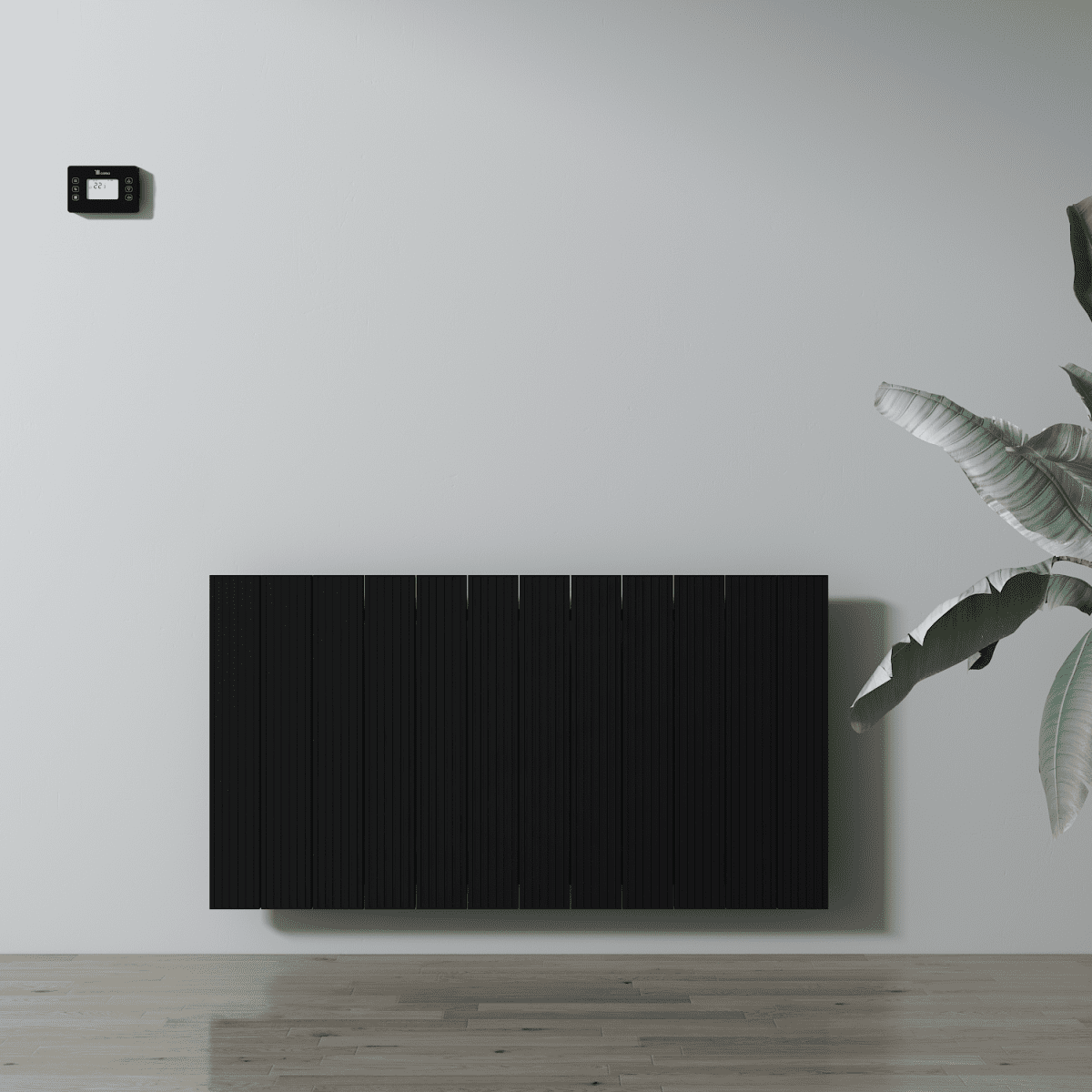 Carisa Boreas M Electric Designer Radiator – Black, horizontal