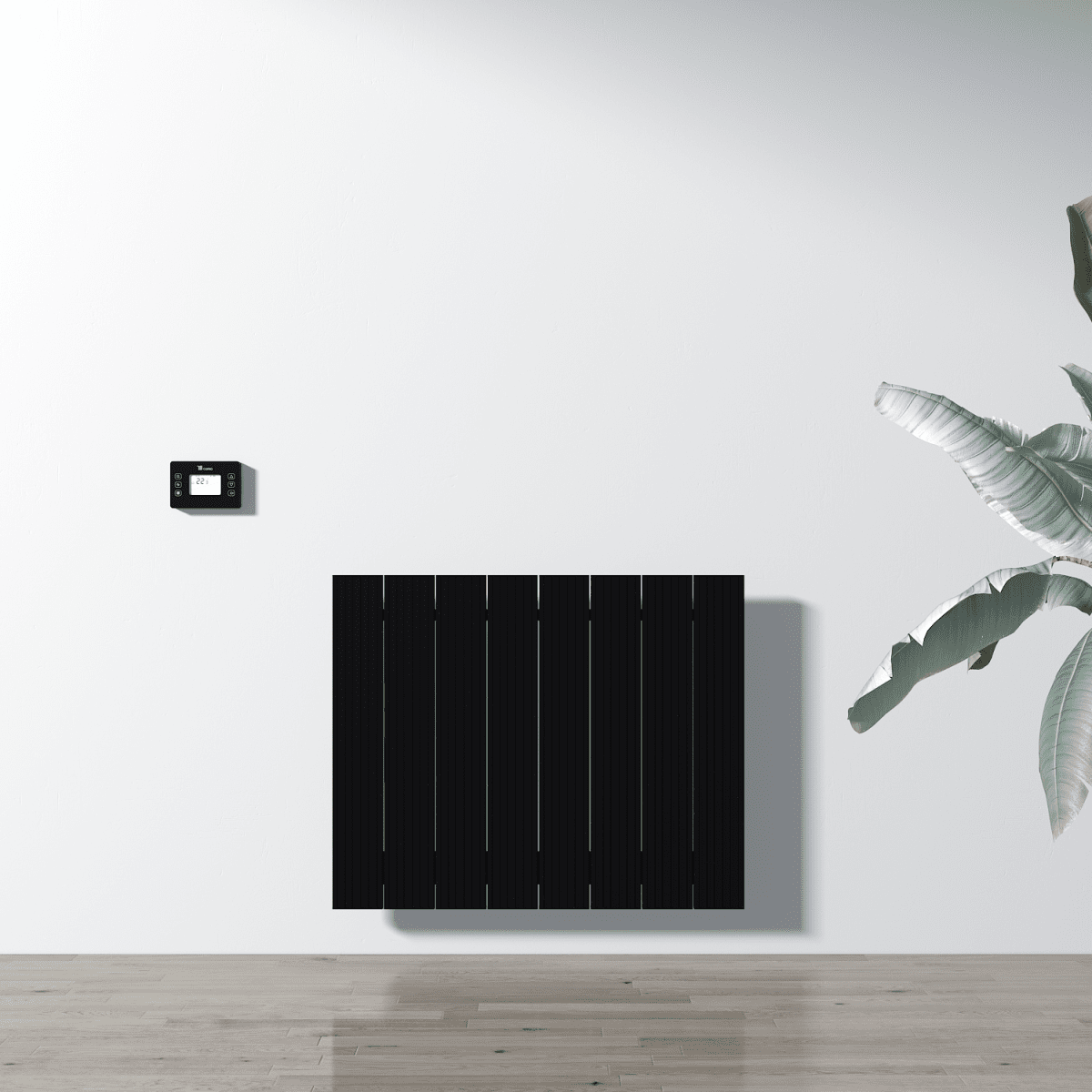 Carisa Boreas M Electric Designer Radiator – Black, horizontal