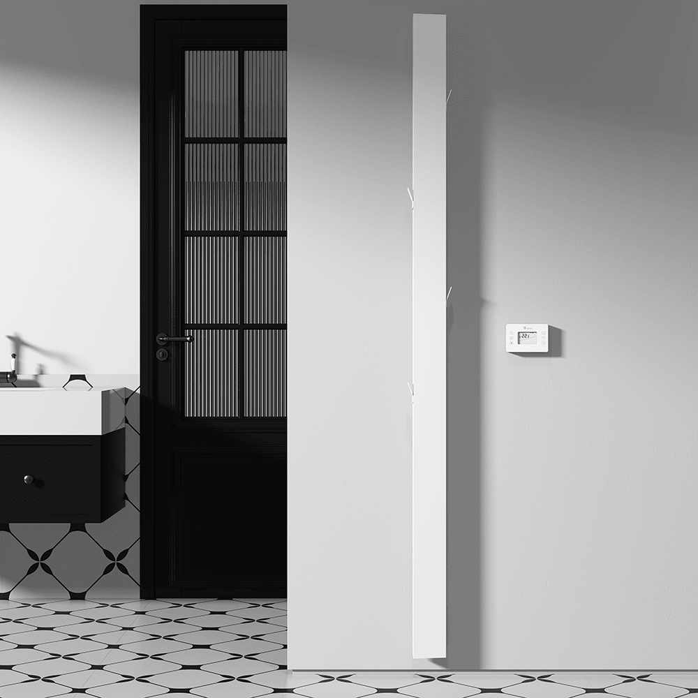 Carisa Boreas Notus S Electric Designer Radiator – White, vertical