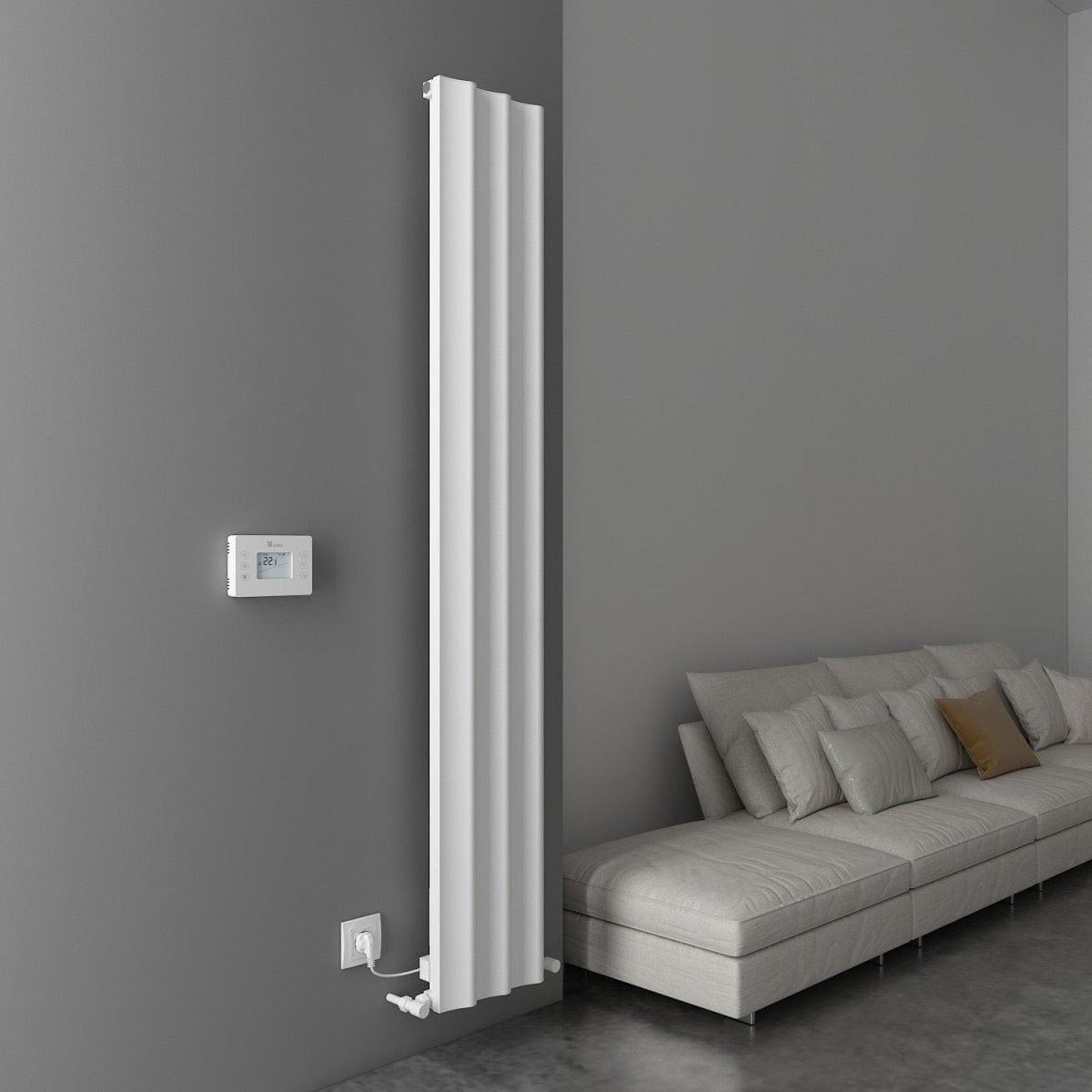 Carisa Boreas S Electric Designer Radiator – White, vertical