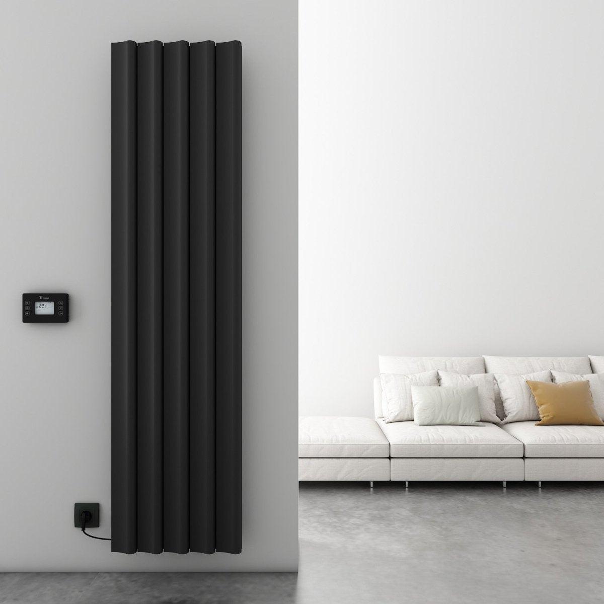 Carisa Boreas S Electric Designer Radiator – Black, vertical