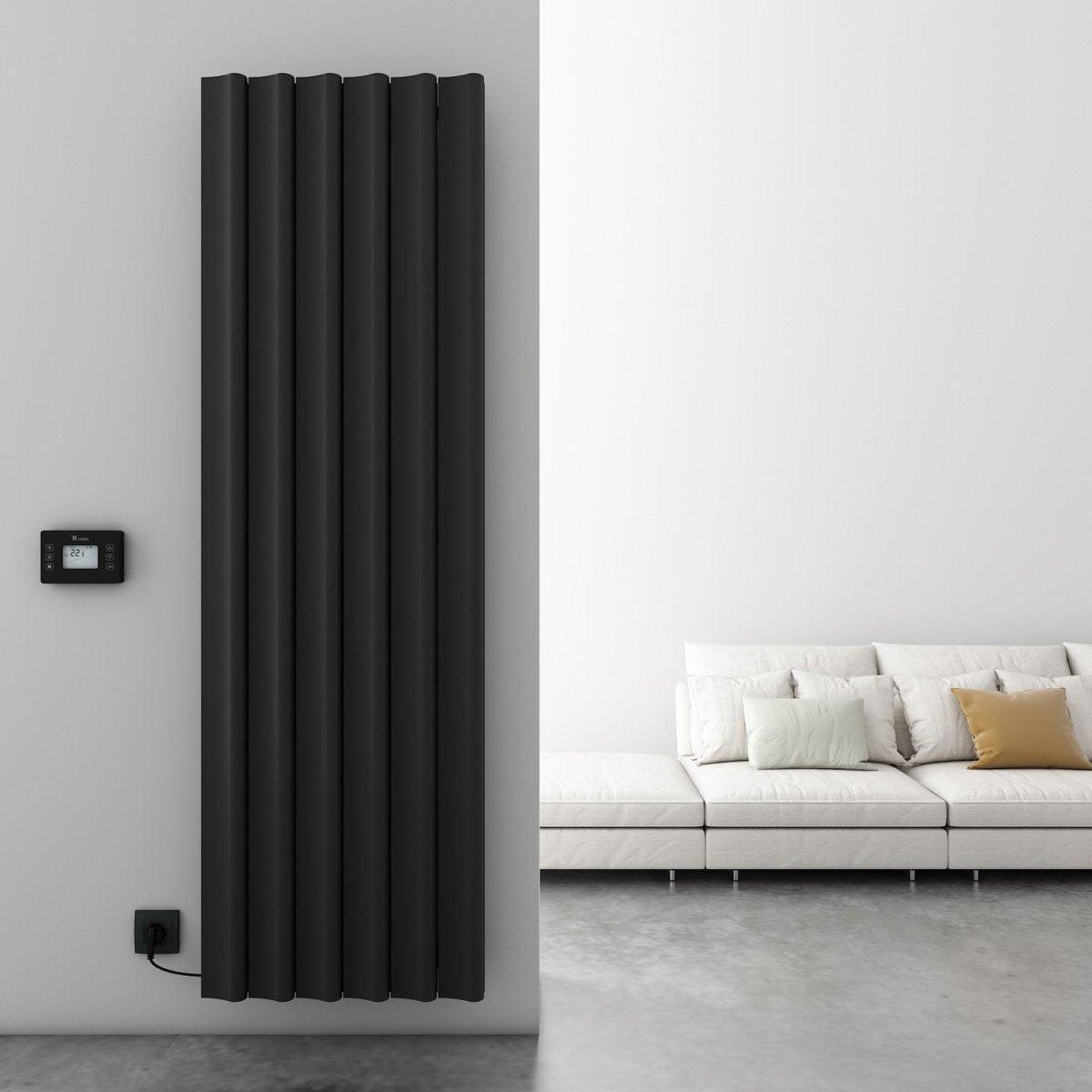 Carisa Boreas S Electric Designer Radiator – Black, vertical