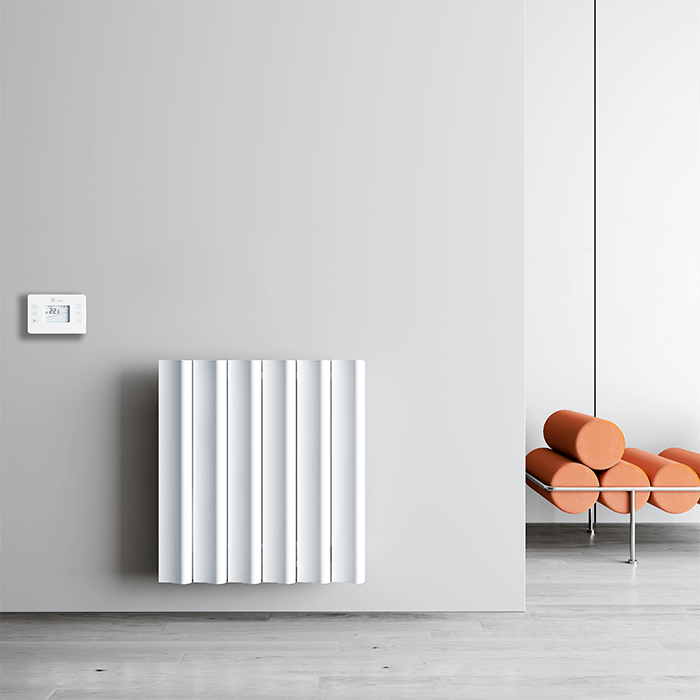 Carisa Boreas S Electric Designer Radiator – White, horizontal
