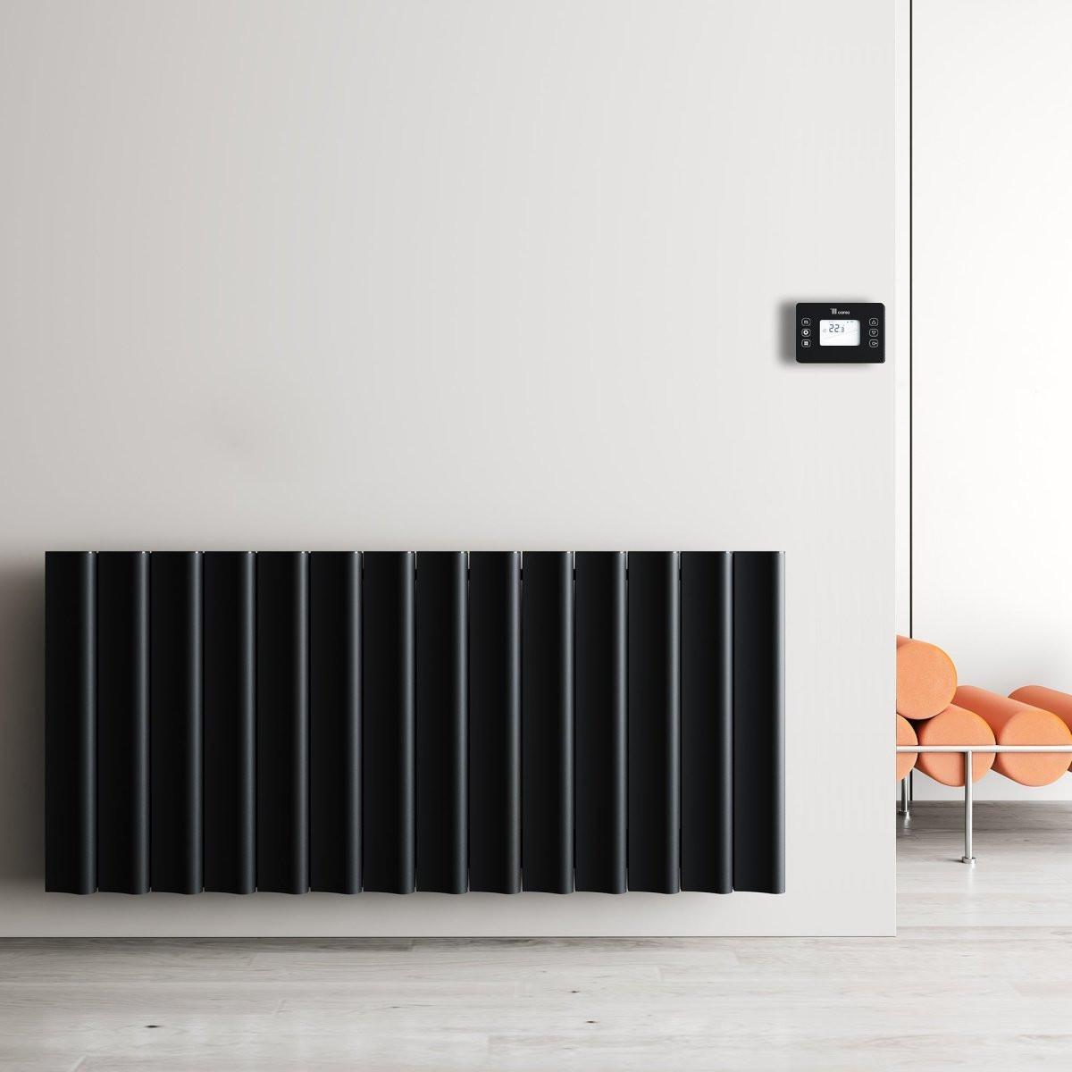 Carisa Boreas S Electric Designer Radiator – Black, horizontal