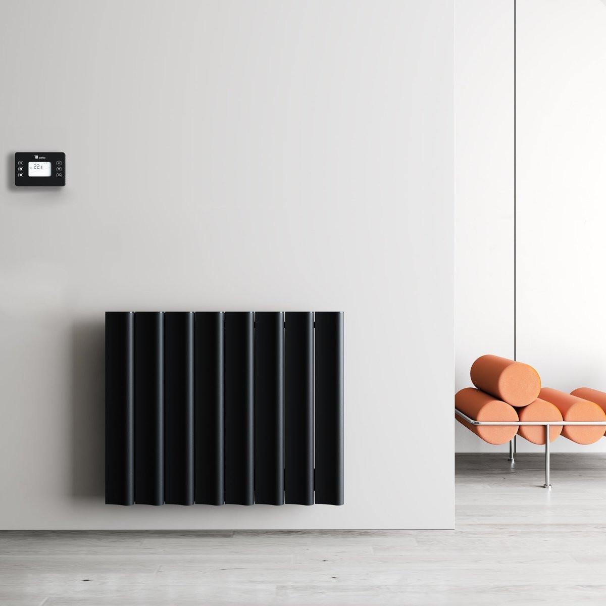 Carisa Boreas S Electric Designer Radiator – Black, horizontal