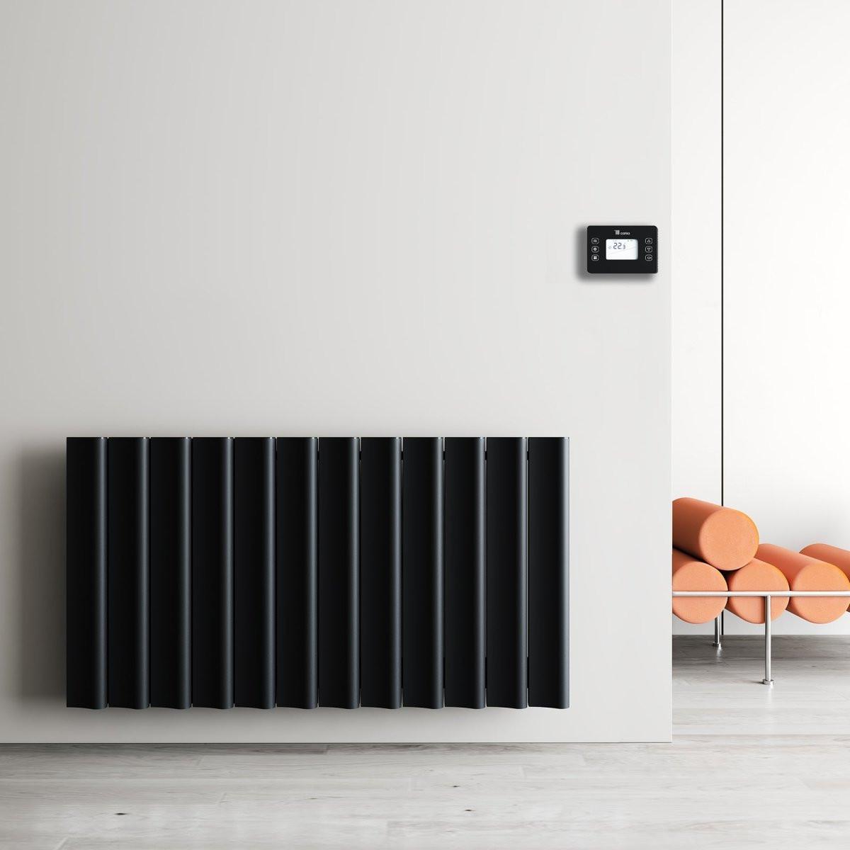Carisa Boreas S Electric Designer Radiator – Black, horizontal