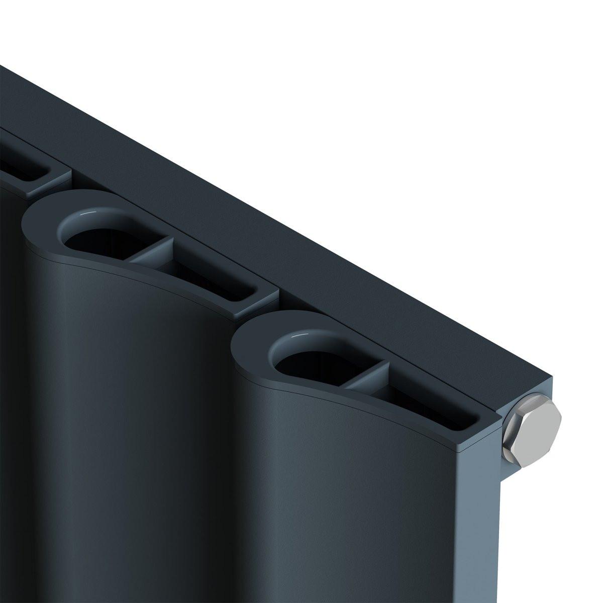 Carisa Burano S Aluminium Designer Radiator – Anthracite, vertical