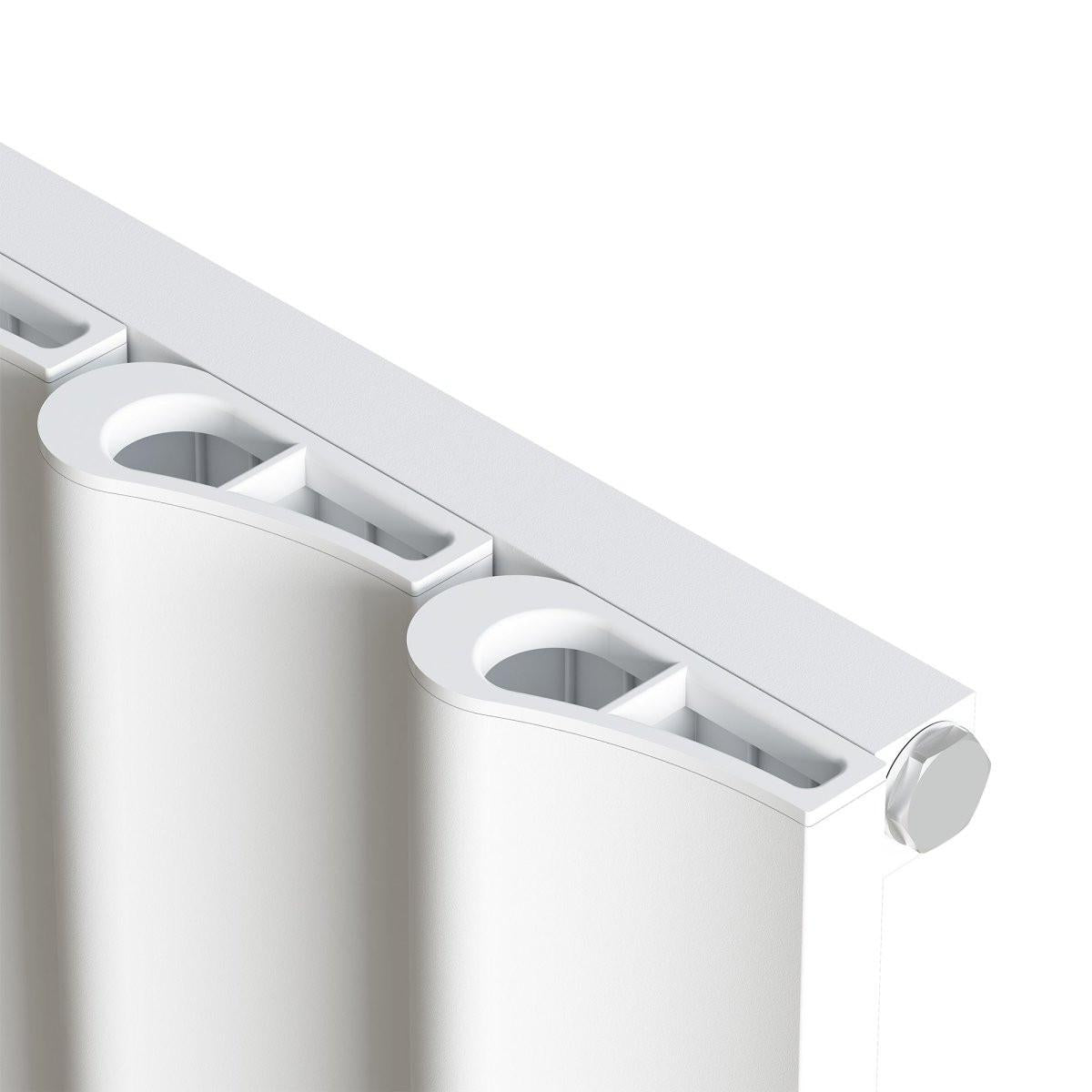 Carisa Burano S Aluminium Designer Radiator – White, vertical