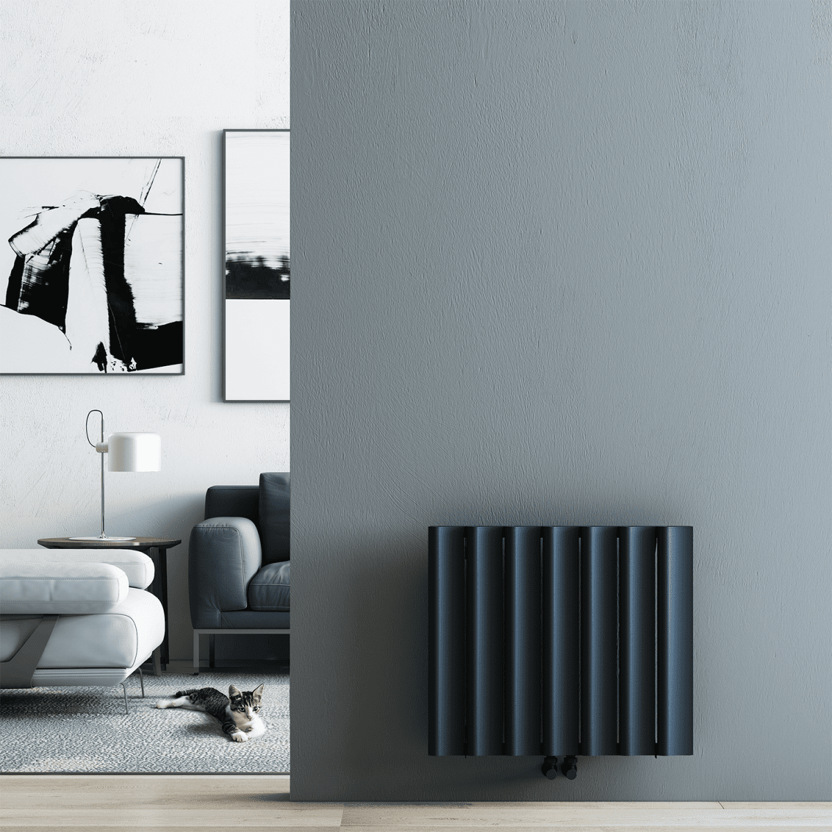 Carisa Burano S Aluminium Designer Radiator – Anthracite, horizontal