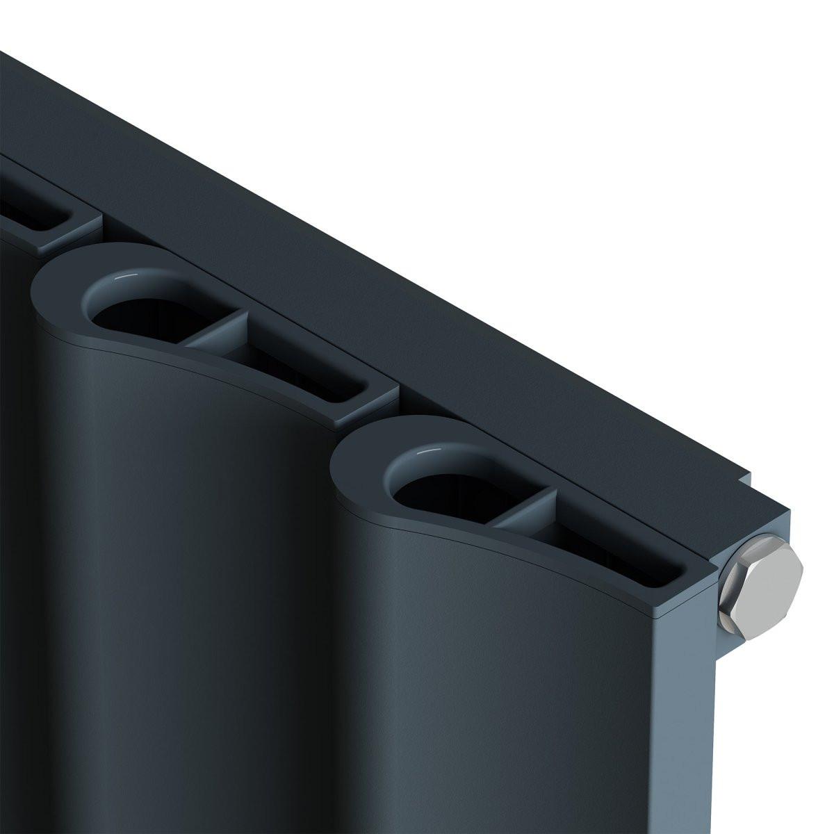 Carisa Burano S Aluminium Designer Radiator – Anthracite, horizontal