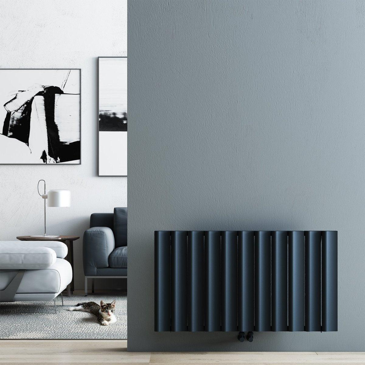 Carisa Burano S Aluminium Designer Radiator – Anthracite, horizontal