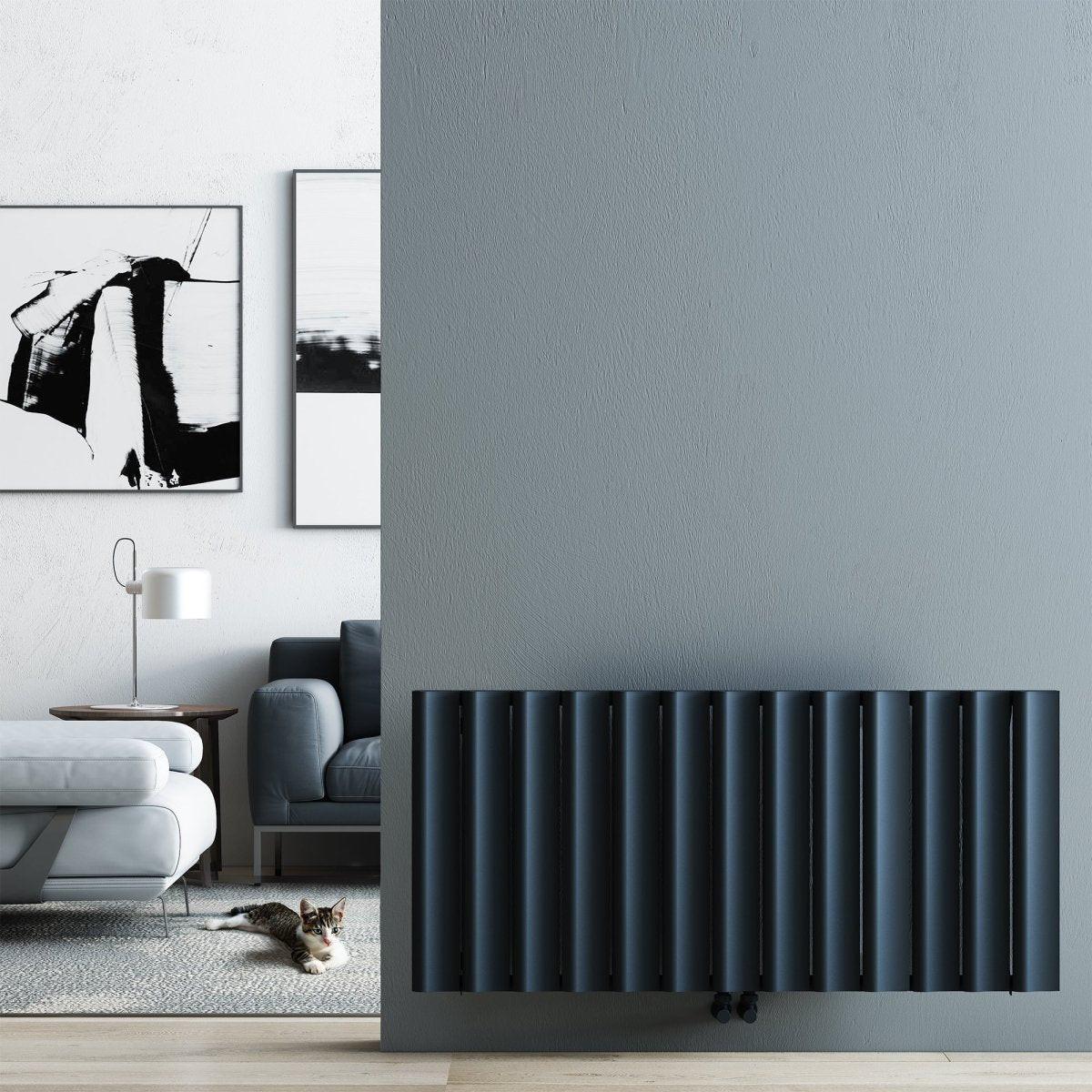 Carisa Burano S Aluminium Designer Radiator – Anthracite, horizontal