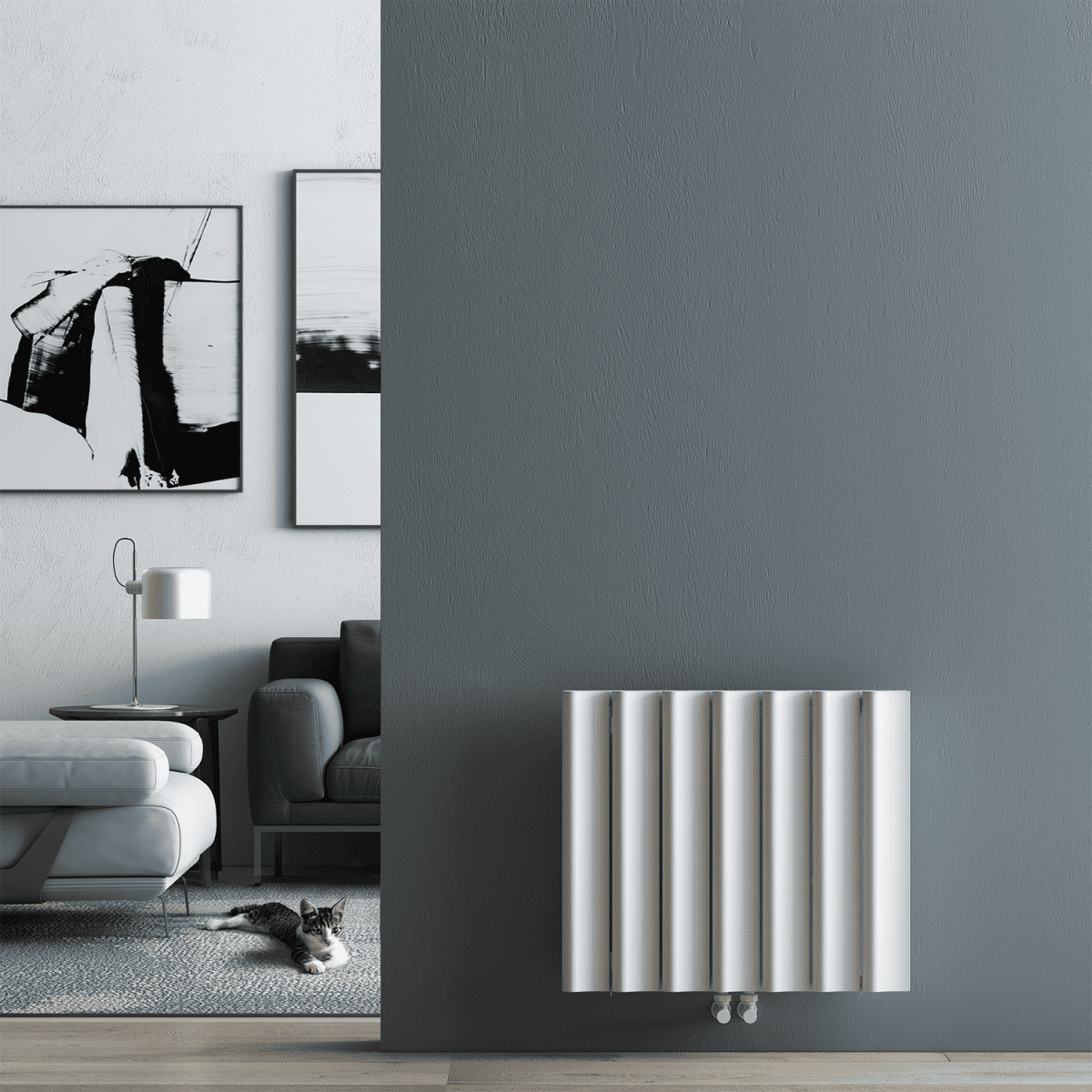 Carisa Burano S Aluminium Designer Radiator – White, horizontal