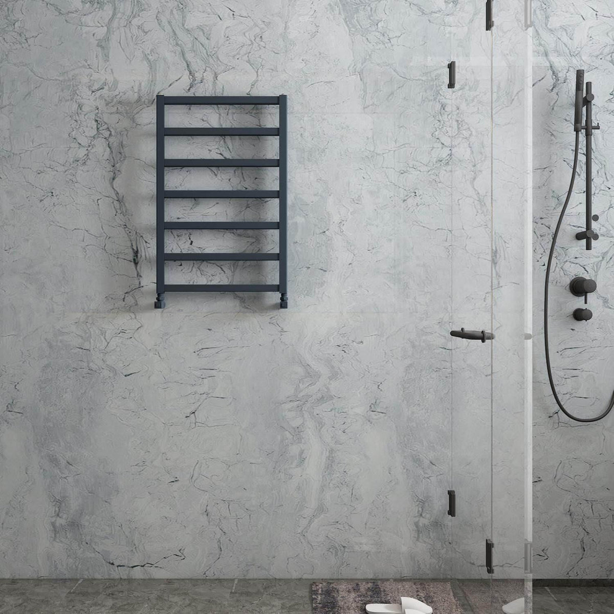 Carisa Burton Aluminium Heated Towel Rail – Anthracite