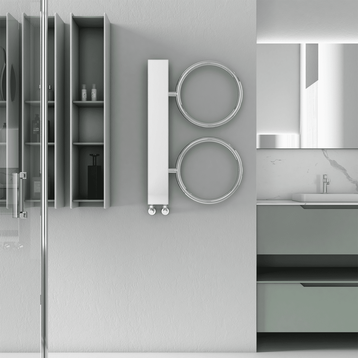 Carisa Castor Stainless Steel Heated Towel Rail – Mirror Polished