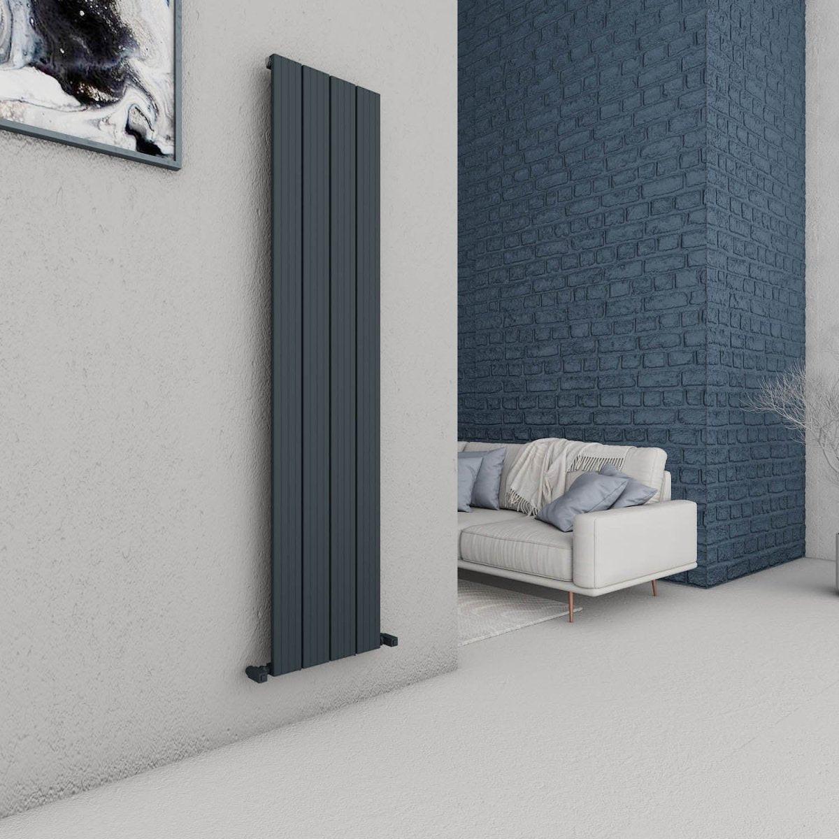 Carisa Chambord Aluminium Designer Radiator – Anthracite, vertical