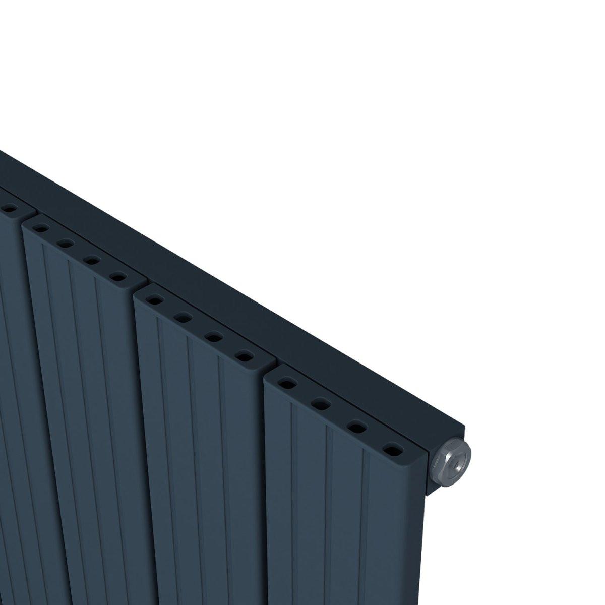 Carisa Chambord Aluminium Designer Radiator – Anthracite, vertical