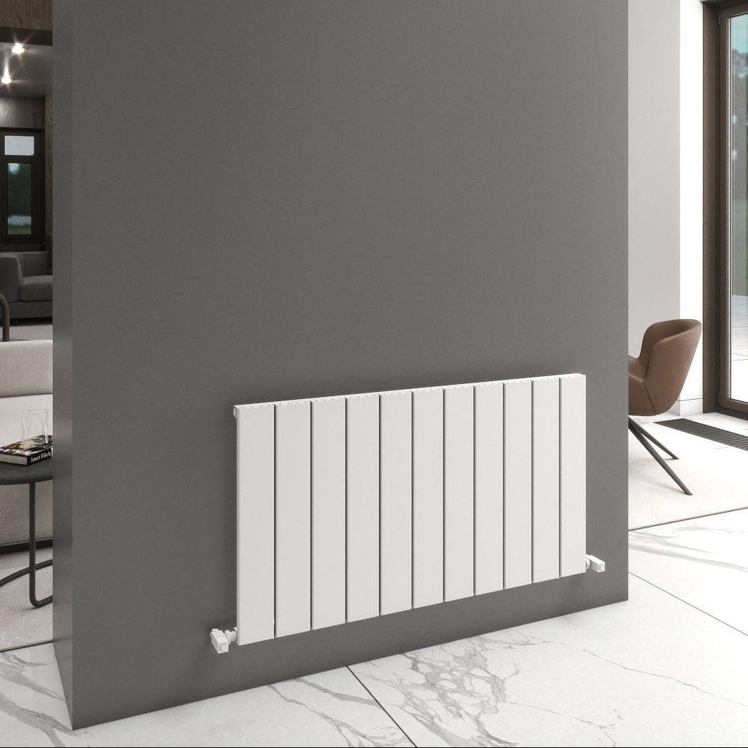 Carisa Chambord Aluminium Designer Radiator – White, horizontal