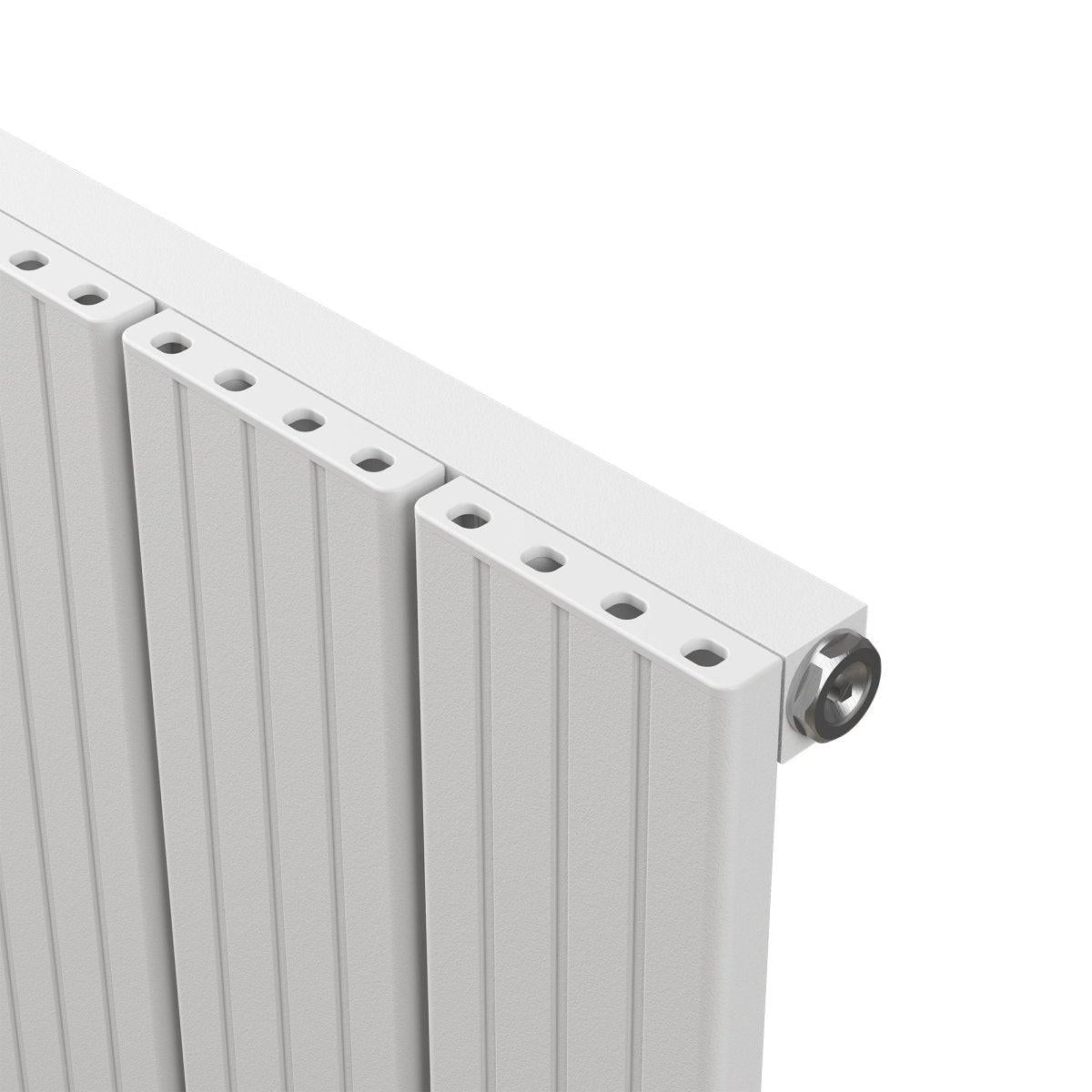 Carisa Chambord Aluminium Designer Radiator – White, horizontal