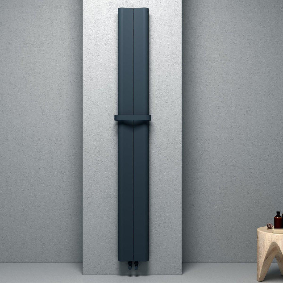 Carisa Curvy Bath Aluminium Heated Towel Rail – Anthracite